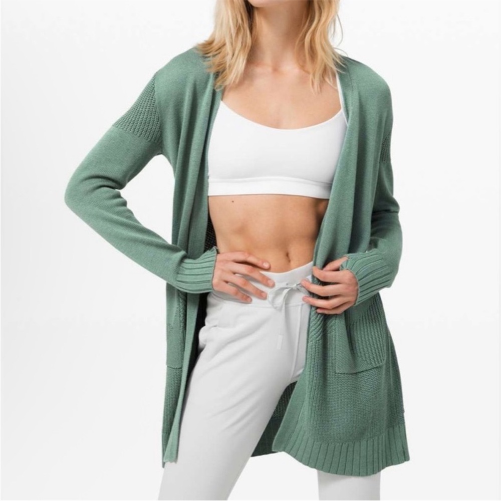 Lululemon Sincerely Yours Wrap Sweater, Teal - Size XS (Fits up to Size 6)